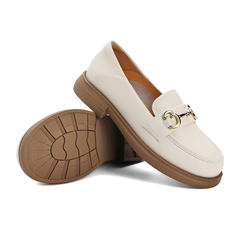 百丽简约乐福鞋2023春新舒适通勤百搭单鞋B1076AA3