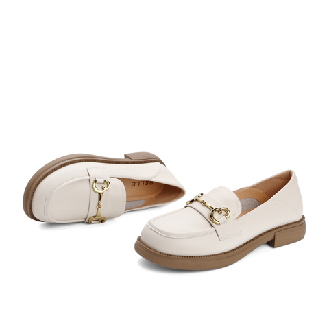 百丽简约乐福鞋2023春新舒适通勤百搭单鞋B1076AA3