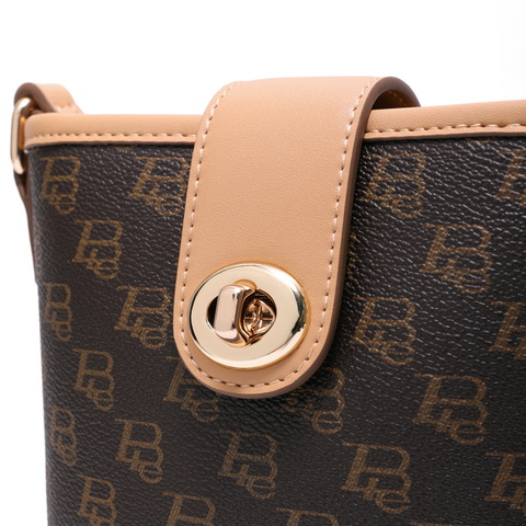 百丽包包女2023秋季新款复古休闲单肩斜挎水桶包X9188CX3