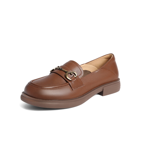 百丽简约乐福鞋2023春新舒适通勤百搭单鞋B1076AA3