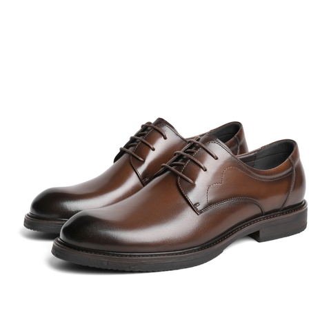 百丽通勤商务鞋男士2024春季新款牛皮革婚宴出席正装皮鞋A1377AM4