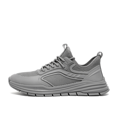 百丽透气网面休闲鞋男鞋2024春季新款厚底舒适户外运动鞋A1363AM4