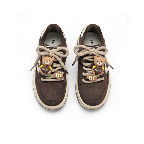 百丽舒适趣味板鞋女童24春新商场同款跑步休闲鞋38650A84