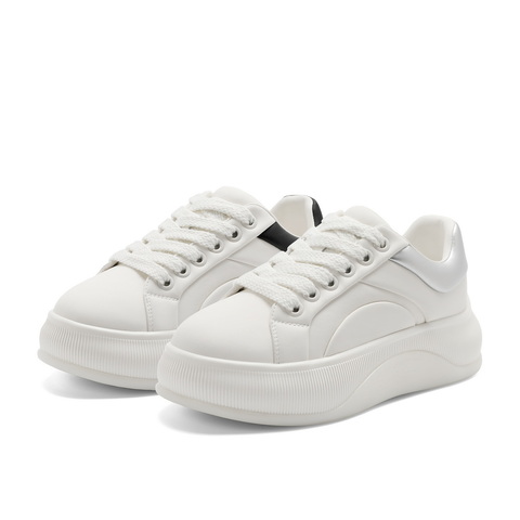 百丽厚底小白鞋女24春新百搭休闲鞋B1776AM4