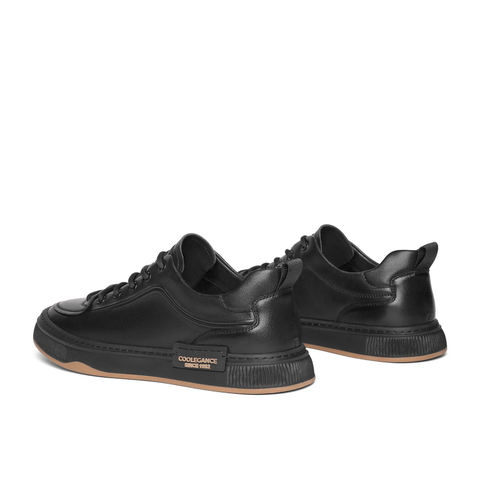 百丽潮搭休闲小白鞋男鞋2024春新牛皮革百搭舒适休闲板鞋A1437AM4