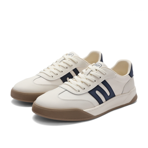 百丽潮搭撞色休闲鞋男鞋2024夏新复古德训鞋舒适运动板鞋A1456BM4