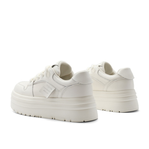 百丽时尚百搭面包板鞋女24春新厚底圆头休闲鞋B1811AM4