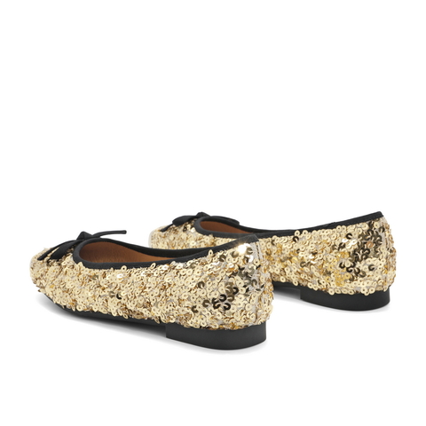 百丽时尚亮片平跟单鞋女24春新舒适方头蝴蝶结单鞋B1818AQ4