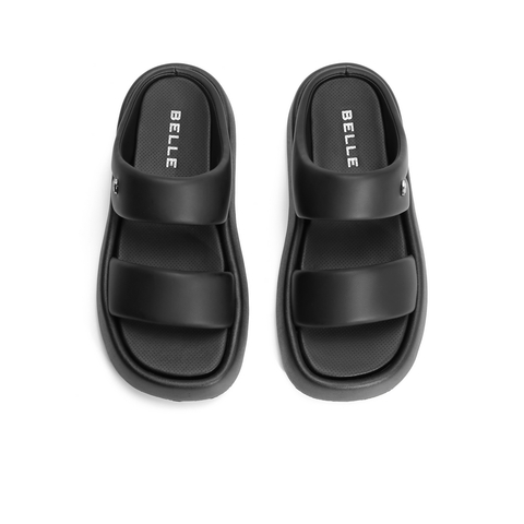 百丽休闲舒适拖鞋女24夏新厚底一字式居家拖鞋B1841BT4