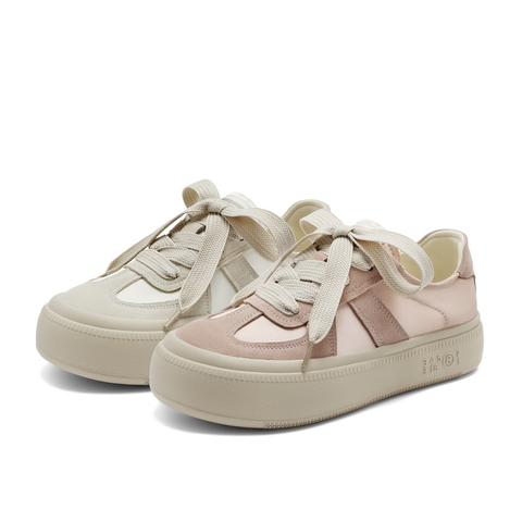 百丽舒适德训鞋女24夏新撞色时尚百搭休闲板鞋B1873BM4