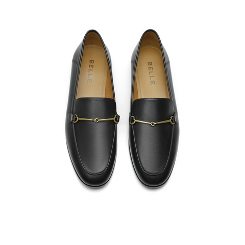 百丽软皮马衔扣乐福鞋女24春新百搭时尚平底鞋BNB23AA4