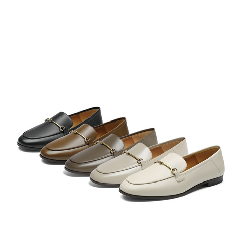 百丽软皮马衔扣乐福鞋女24春新百搭时尚平底鞋BNB23AA4