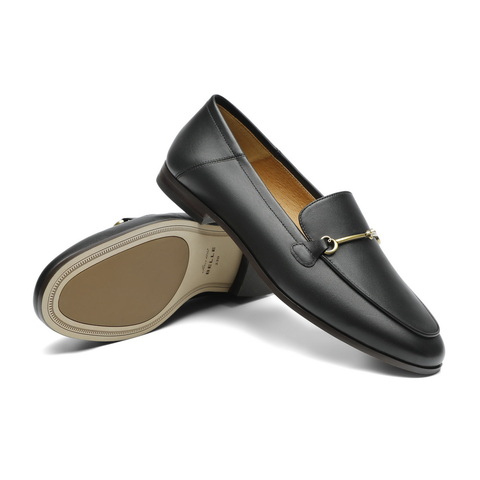 百丽软皮马衔扣乐福鞋女24春新百搭时尚平底鞋BNB23AA4