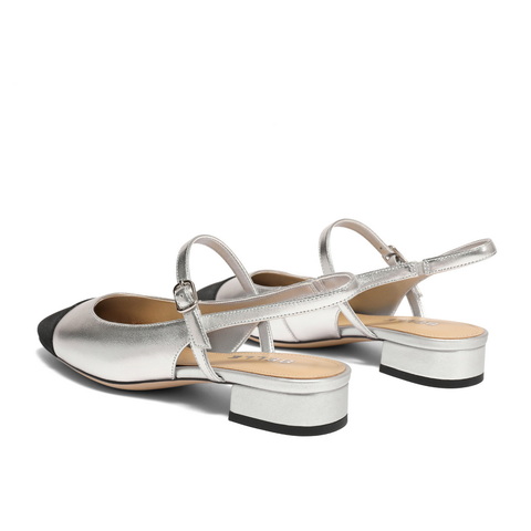 百丽小香风时尚包头凉鞋女24夏新商场同款舒适气质凉鞋BXK30BH4