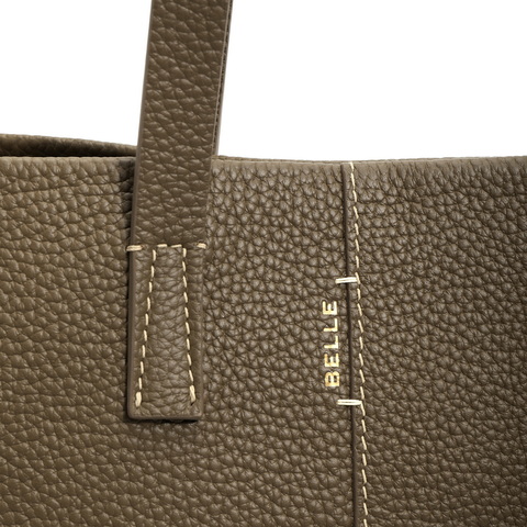 百丽箱包勃艮第系列头层牛皮包包女简约通勤大容量托特包X9327AX4