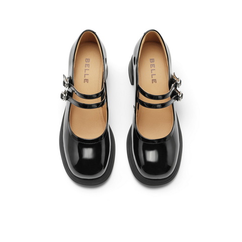 百丽通勤搭扣玛丽珍鞋女24春新商场同款浅口时尚单鞋3A601AQ4