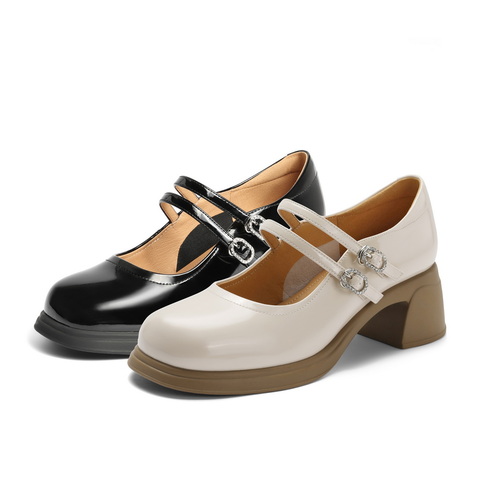 百丽通勤搭扣玛丽珍鞋女24春新商场同款浅口时尚单鞋3A601AQ4