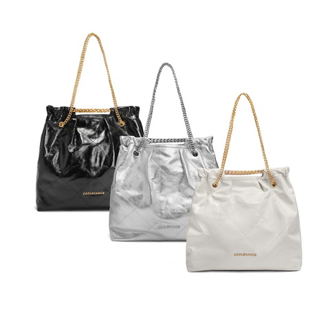 百丽包包女2024夏季新款牛皮褶皱油蜡大号垃圾袋托特包X6912BX4