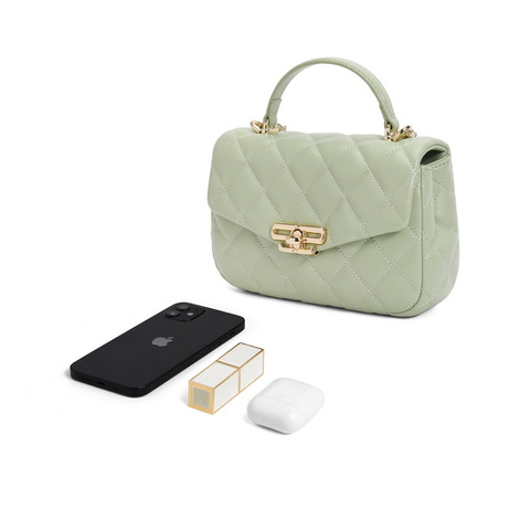 百丽包包女2024夏商场同款菱格小香风单肩斜挎手提绗缝包X6934BX4