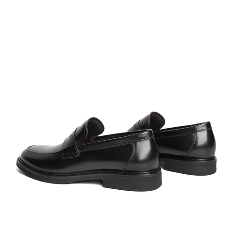 百丽通勤商务鞋男士2024春新牛皮革套脚婚鞋正装乐福皮鞋A1376AM4