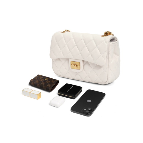 百丽包包真皮2024夏新商场同款羊皮小香风百搭单肩斜挎包X6916BX4