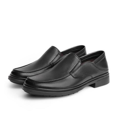 百丽通勤商务鞋男款2024夏季新商场同款打孔透气正装皮鞋D4U19BM4