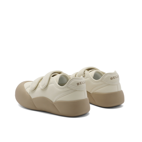 百丽膨膨厚底板鞋童鞋女24春新商场同款百搭小白鞋91780A84