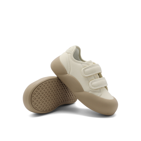 百丽膨膨厚底板鞋童鞋女24春新商场同款百搭小白鞋91780A84