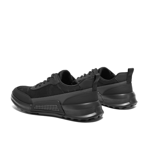 百丽网面透气休闲鞋男款2024夏新轻便厚底户外跑步运动鞋A1446BM4