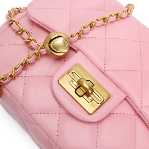 百丽包包女2024夏新商场同款小香风休闲单肩斜挎绗缝包X6972BX4