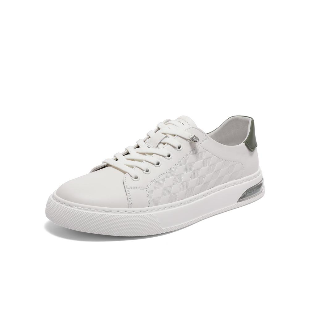 百丽时尚撞色小白鞋男款2024夏新商场同款牛皮革休闲板鞋8GK01BM4