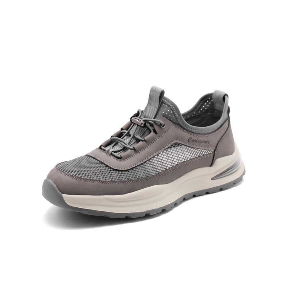 百丽网面透气休闲鞋男鞋2024夏新轻便厚底户外跑步运动鞋A1554BM4