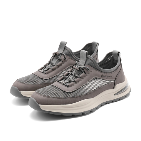 百丽网面透气休闲鞋男鞋2024夏新轻便厚底户外跑步运动鞋A1554BM4