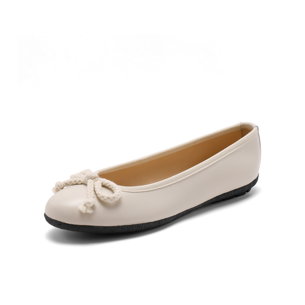 百丽芭蕾风玛丽珍鞋女24夏新款蝴蝶结浅口平底单鞋B1978CQ4
