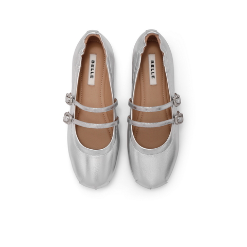 百丽一字带玛丽珍鞋女款24夏新商场同款芭蕾风单鞋3H9A8CQ4