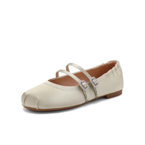 百丽一字细带玛丽珍鞋女24夏新款商场同款芭蕾风单鞋3H9A8CQ4