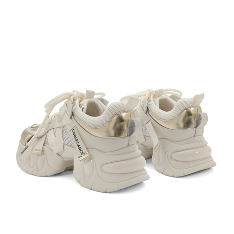 百丽复古撞色休闲鞋女2024夏新厚底增高户外运动风老爹鞋B1859BM4