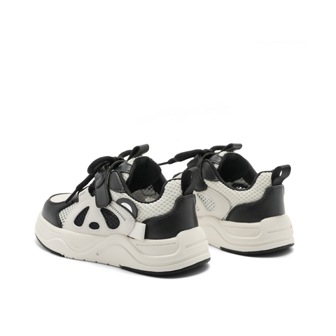 百丽撞色板鞋女童24夏新商场同款熊猫百搭休闲鞋V0080B84