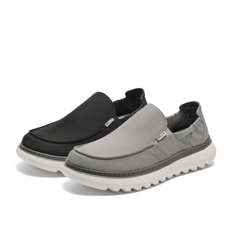 百丽舒适透气套脚休闲鞋男款2024夏新轻便厚底一脚蹬布鞋A1522BM4