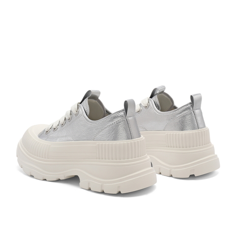 百丽厚底百搭小白鞋女2024秋舒适休闲简约鞋B2036CM4