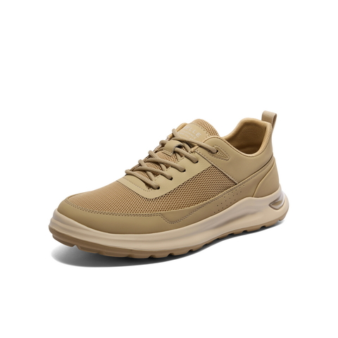 百丽简约透气休闲鞋男鞋2024夏新轻盈厚底户外跑步运动鞋A1634BM4