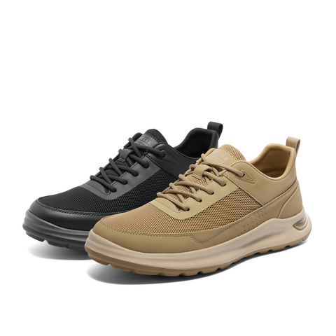 百丽简约透气休闲鞋男鞋2024夏新轻盈厚底户外跑步运动鞋A1634BM4