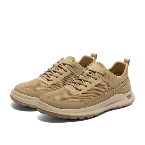 百丽简约透气休闲鞋男鞋2024夏新轻盈厚底户外跑步运动鞋A1634BM4