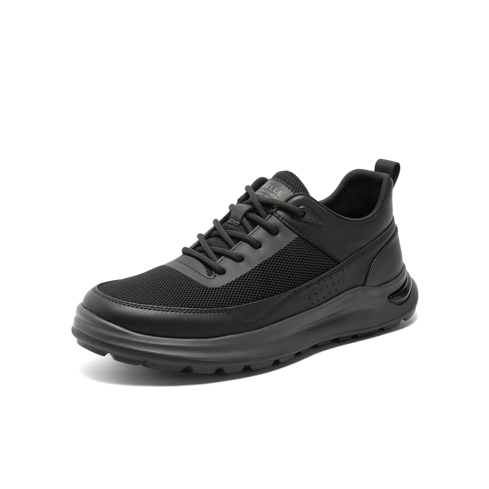 百丽简约透气休闲鞋男鞋2024夏新轻盈厚底户外跑步运动鞋A1634BM4