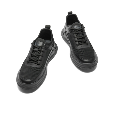 百丽简约透气休闲鞋男鞋2024夏新轻盈厚底户外跑步运动鞋A1634BM4