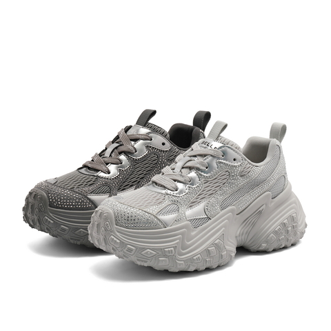 百丽厚底老爹鞋女2024秋新商场同款闪耀水钻休闲鞋C1E1DCM4