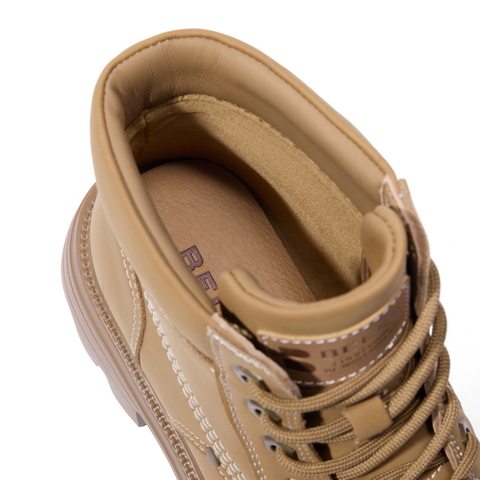 百丽厚底增高工装靴女2024冬新商场同款户外徒步短靴B5A1DDD4