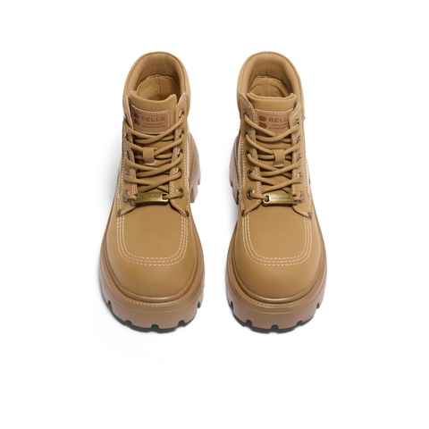 百丽厚底增高工装靴女2024冬新商场同款户外徒步短靴B5A1DDD4