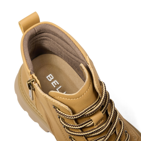 百丽户外登山工装靴男靴2024冬新厚底休闲短靴大黄靴D3W40DD4