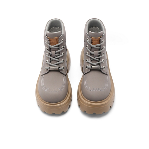 百丽厚底增高工装靴女2024冬新商场同款户外徒步短靴B5A1DDD4